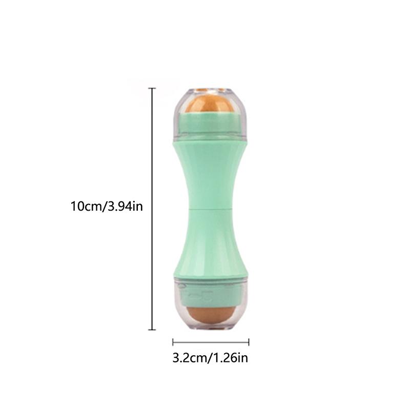 Натуральный вулканический роликовый массажер для лица 2 в 1, поглощающий жир, матирующий макияж, средство для ухода за кожей, очищающий роликовый шарик для поглощения жира