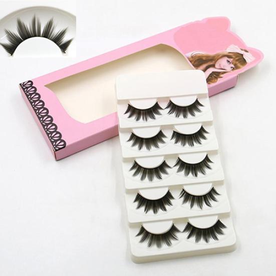 5 Pairs Soft Long Makeup Thick False Eyelashes Eye Lashes Natural Handmade