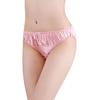Women's Mulberry Silk Underwear Small Bow Solid Color Silk Triangle Underwear Soft And High-Quality Women'S Underwear Minimalist Style