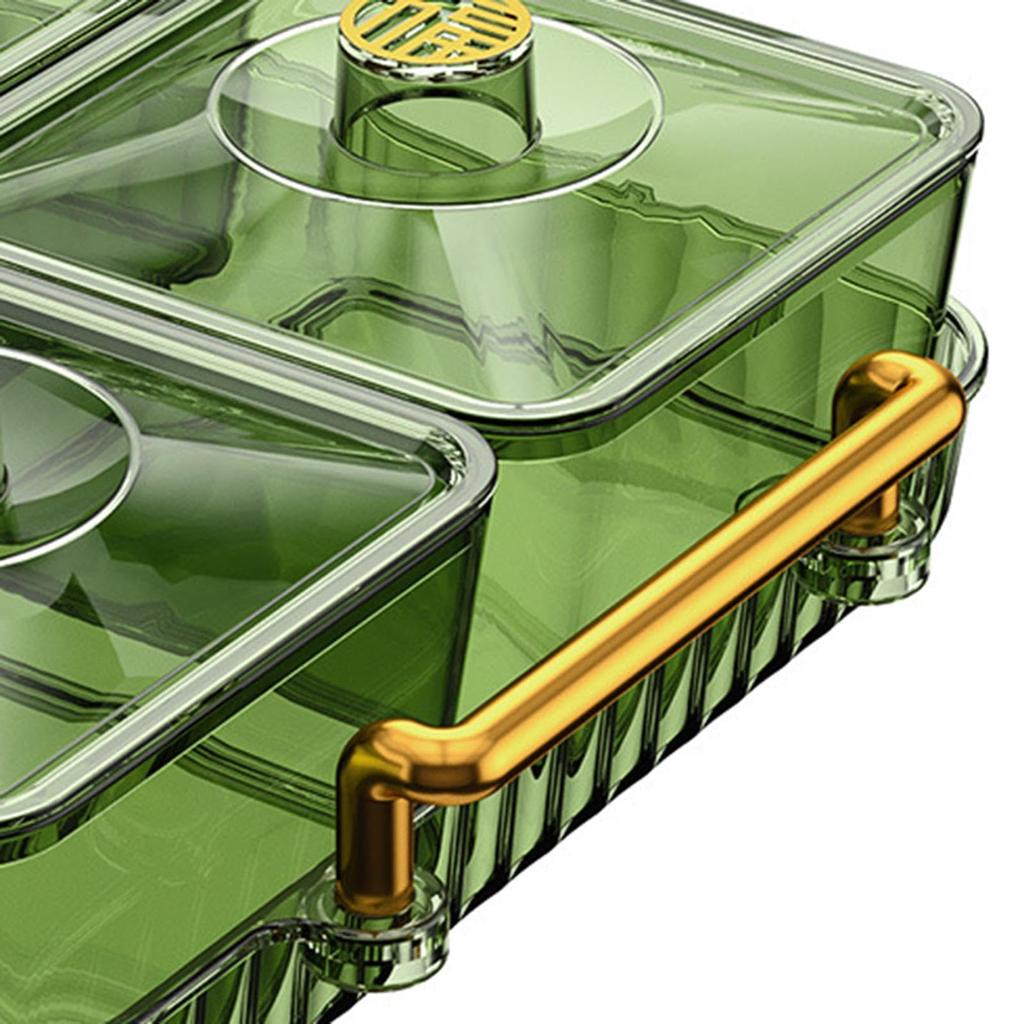 Съемная тарелка для закусок, переносной поднос для сухофруктов, коробка для хранения конфет, поднос для закусок с фруктами, раздельные сервировочные блюда, долговечные