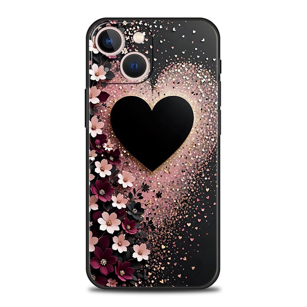Цветной чехол-бампер с принтом в виде сердца для iPhone 17 16 15 14 13 12 Pro Max 11 Pro Max 17 AIR Plus Ударопрочный Мягкий ТПУ Сумки