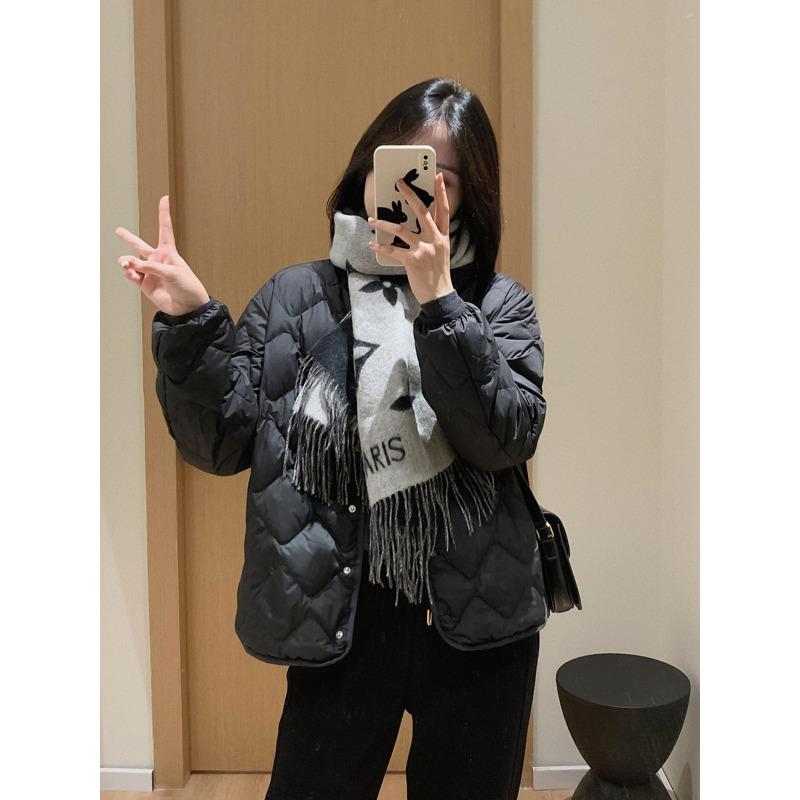 Легкая белая куртка-пуховик без воротника, женская осенне-зимняя свободная куртка