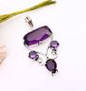Кулон с натуральным аметистом | Фиолетовый аметист | Оригинальный драгоценный камень Аметист.