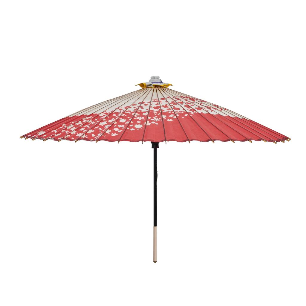 Зонт Yamamoto Bamboo Crafts Красный x (ЯМАМОТОТАКИЗАИКУЯ) Двухступенчатый змеиный глаз [Цуки-ну Сакура-рю]
