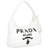 Prada Re-Edition 2000 zipper closure fabric armpit bag handbag hand shoulder bag women's white