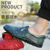 Дождевые сапоги мужские низкие короткие резиновые сапоги водонепроницаемая обувь нескользящие легкие резиновые мужские галоши тренд рыбалка