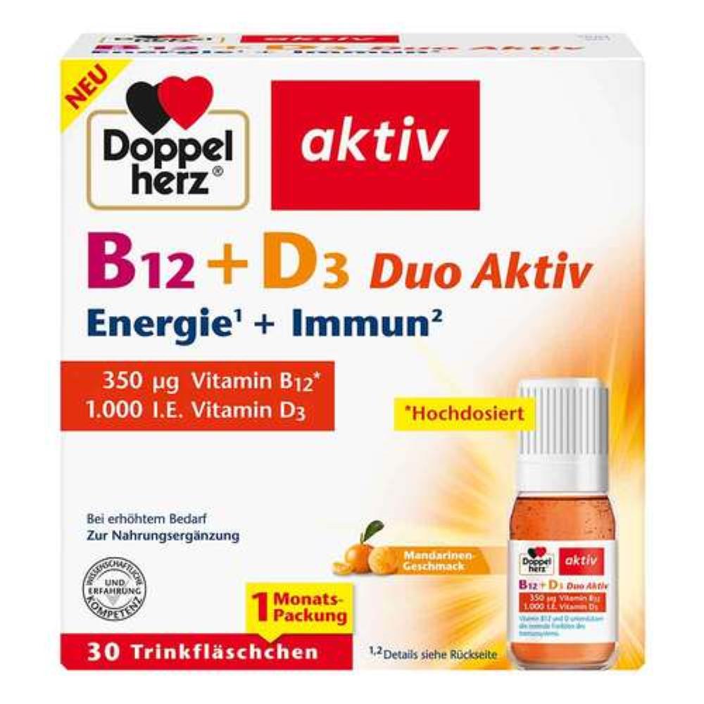 Doppelherz B12+D3 Duo Active Drinking Ampoules 30 Pcs