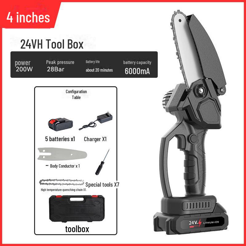 Мощная аккумуляторная ручная электрическая цепная пила для обрезки деревьев и лесозаготовки