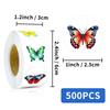 500 Sheets/Roll Colorful Butterfly Roll Roll Sticker Children'S Toy Sticker Reward Sticker Cute Waterproof Repeated Sealing Sticker
