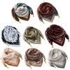Magnetic Buckle Cotton Square Scarf Soft Cotton Hijab Wraps Fashion Headwear Soft Shawl  Girl Women