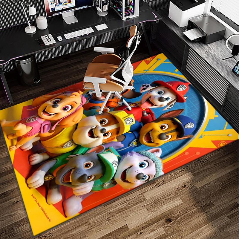 Dog Paw Heroes Office Rug Chair Mat, Game Carpet, Suitable for Front Door, Bedroom, Living Room, Desk, Holiday Gift