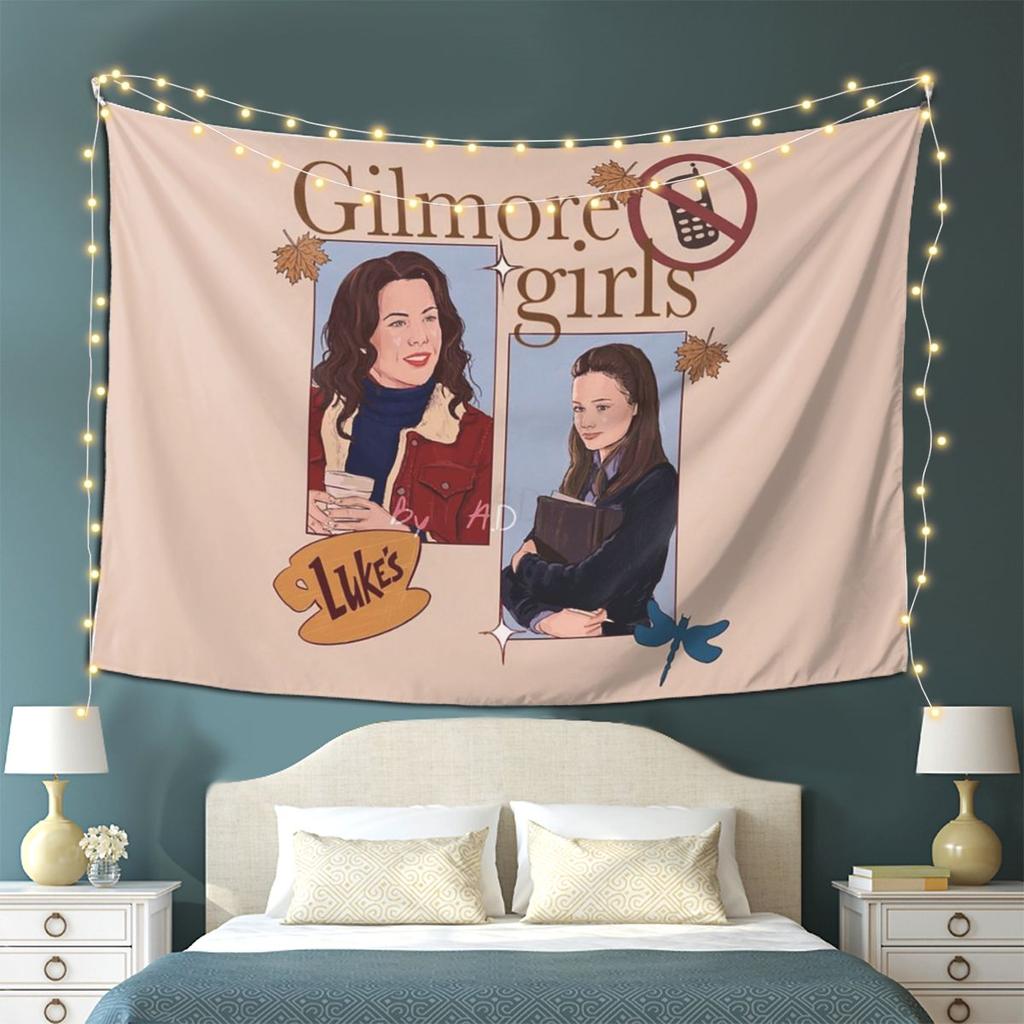 Gilmore Girls Graffiti Tapestry Wall Hanging Aesthetic Home Decor Tapestries for Living Room Bedroom