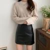 Юбка трапециевидной формы из искусственной кожи для женщин, осень-зима, винтажные однотонные шорты, мини-юбка, модная женская одежда в корейском стиле Y2k