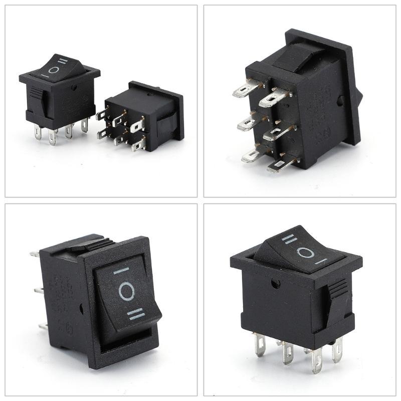 1/4/10Pcs Marine Boats Rocker Switches 6 Pin 3 Position Rocker Toggle Switches Rocker Switches for Household Appliance