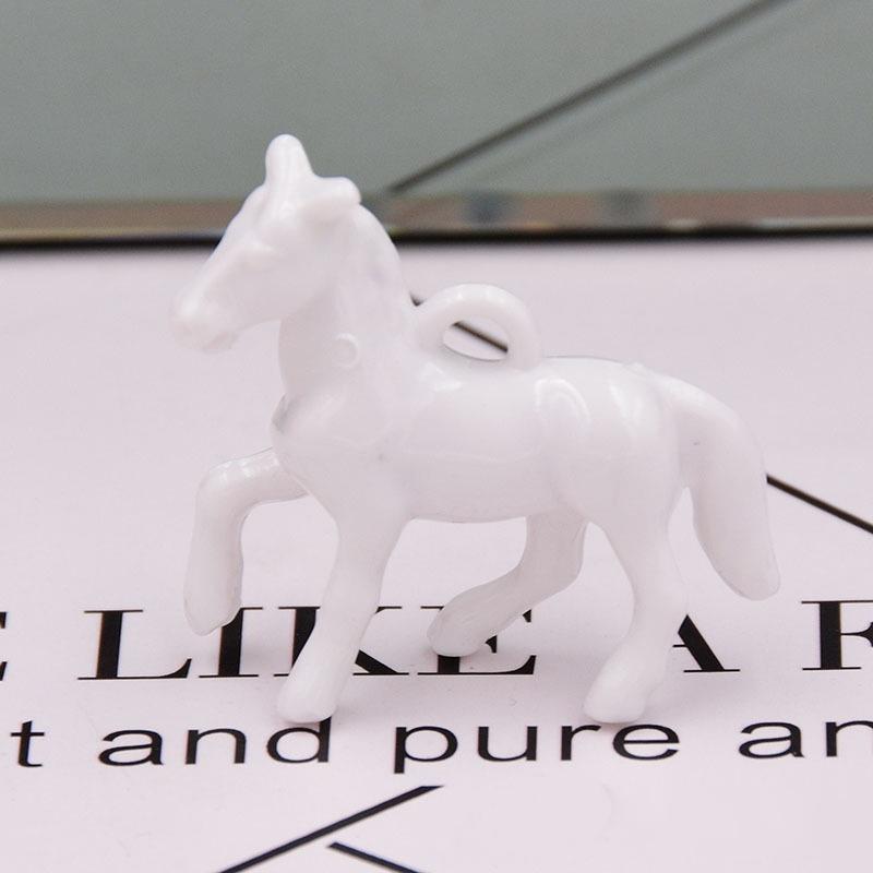 10 шт. Акриловые УФ Глянцевые Цветные 3D Подвески-Шармы в виде Лошади для Изготовления Ювелирных Изделий, Ожерелья, Серег, Браслетов, DIY Аксессуары