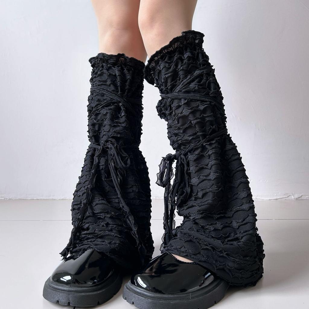 New Summer New Ballet Bow Tie Long Foot Cover Thin Pleated Net Lace Light Girl Lace Cover-up Sun Protection Socks