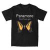 Мужские Женские Футболки Paramore с Логотипом Бабочки Винтажные Хлопковые Футболки Футболки Одежда с Принтом