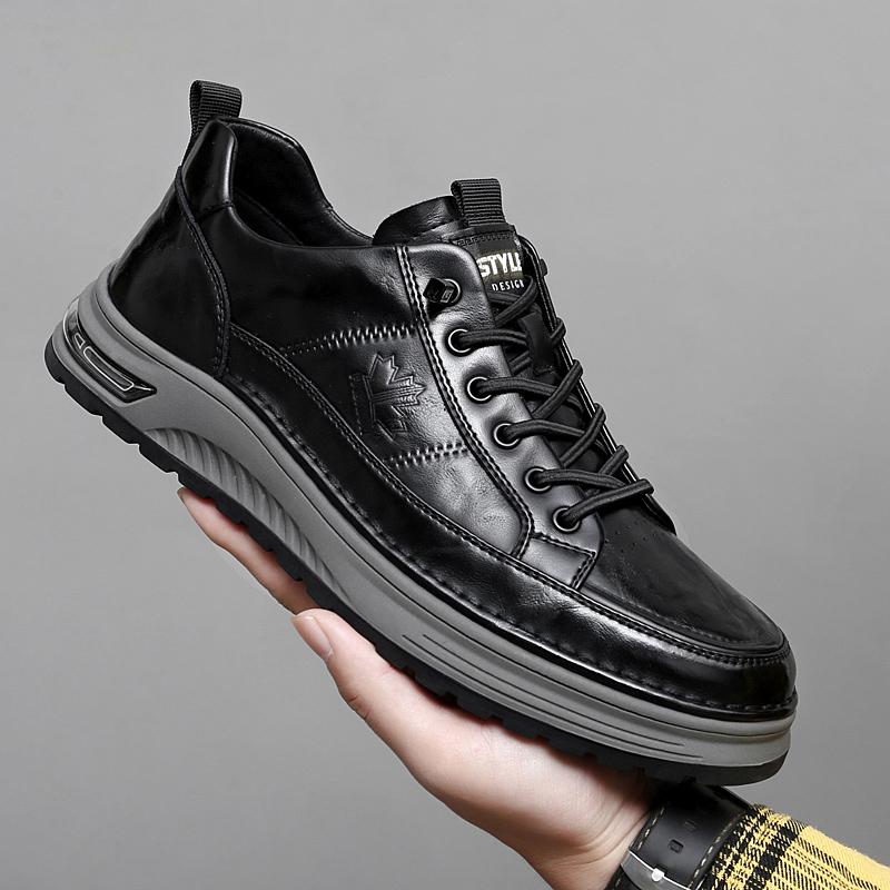 Fashion Men Fashion Male Comfortable Driving Shoe Genuine Leather Mens Slip On Casual Shoes Men Outdoor Footwear Men Stylish Skate Shoes