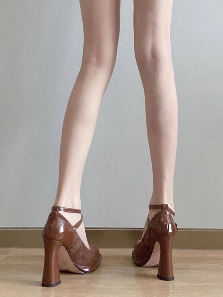 Туфли Мэри Джейн с квадратной головкой и толстым каблуком, женские туфли Мэри Джейн с перекрестными ремешками, 2024 г., новые одинарные туфли