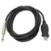 USB гитарный кабель USB интерфейс штекер на 6,35 мм моно штекер кабель для электрогитары для записи инструмента, пения 3 м 9,8 фута