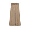 Summer Women's Pleated Decoration High Waist Vertical Matching Belt Silk Satin Texture Wide-Leg Casual Pants 3533556