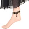 Women Vintage Black Floral Lace Anklet Chain Ankle Sandal Bracelet Foot Barefoot AVE