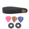 6 Sets Guitar Neck Strap Leather Headstock Button Tie Accessory Set Kit with PickBlack Neck Strap
