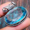 Amazing Swiss Blue Topaz Gemstone Handmade 925 Sterling Silver Jewelry Pendant