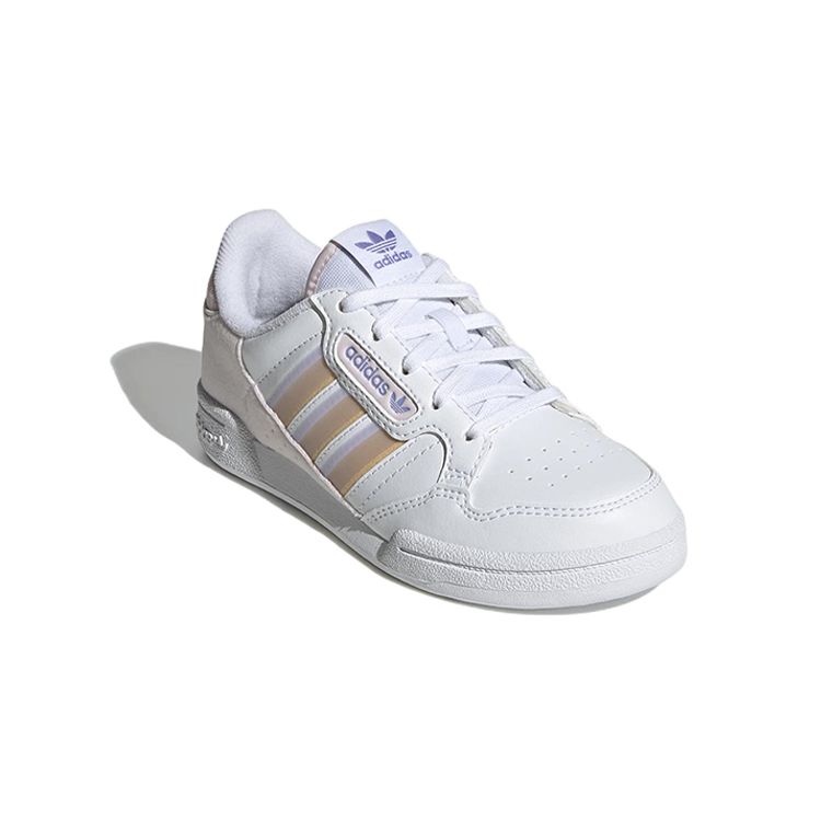 adidas Оригинальные низкие кеды для скейтбординга Continental для детей Детские кроссовки Бело-фиолетовые GY8139
