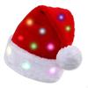Christmas Hat Xmas Headwear Props LED Santa Light Up for Stage Performance Cosplay