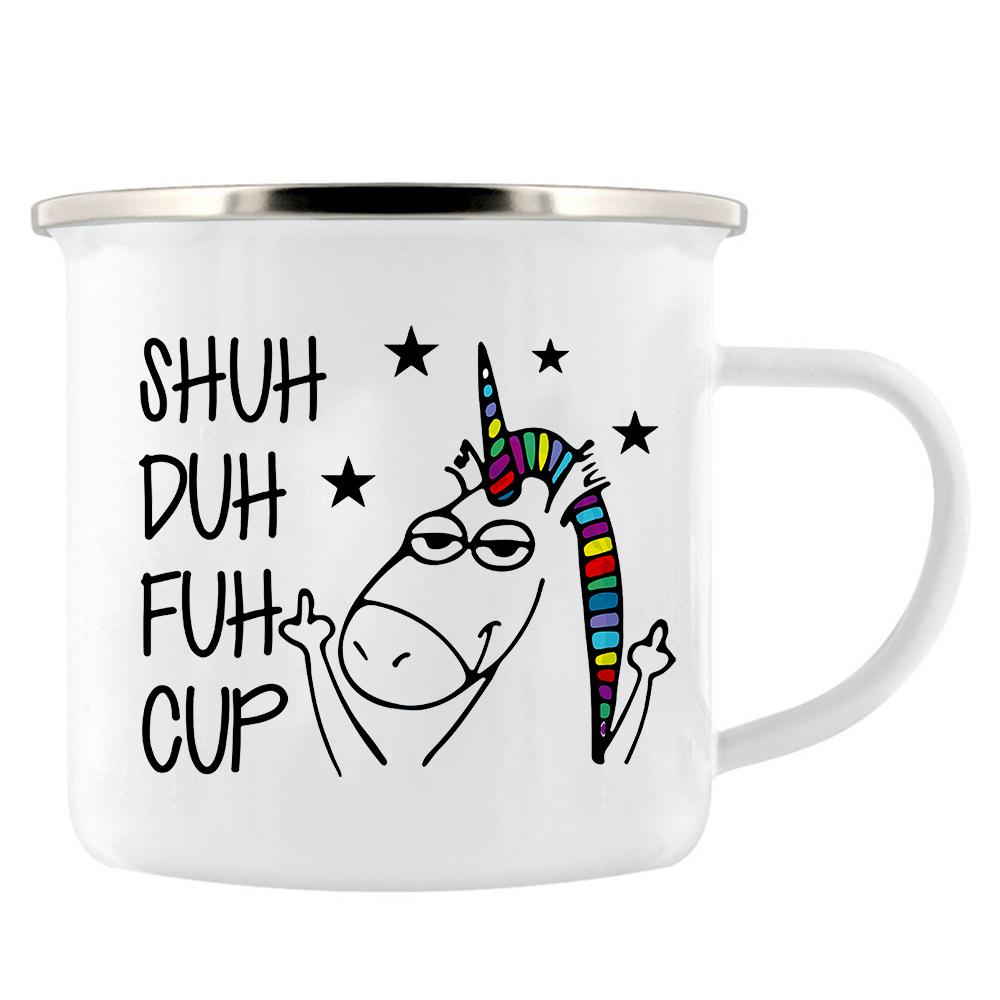 Кружка Shuh Duh Fuh Cup Смешная Кофейная Кружка 11 унций подарок для кемпинга походов прогулок за городом жестяная кружка Смешной Неуместный Подарок