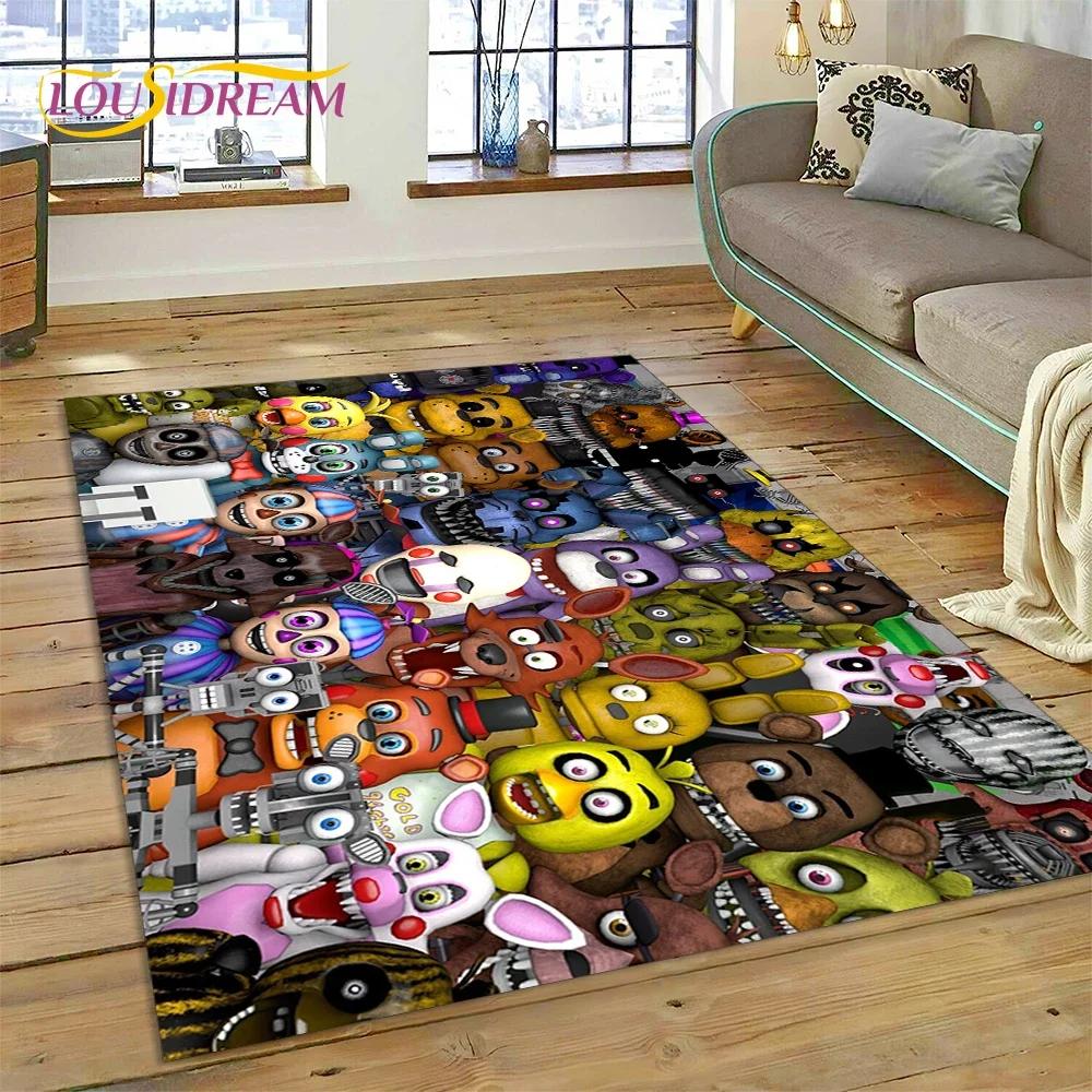 3D Хоррор Игра FNAF-F Freddy Ковер Коврик для Гостиной Спальни Дома Украшение Дивана, Коврик для Игровой Зоны Детей Нескользящий Напольный Коврик Подарок