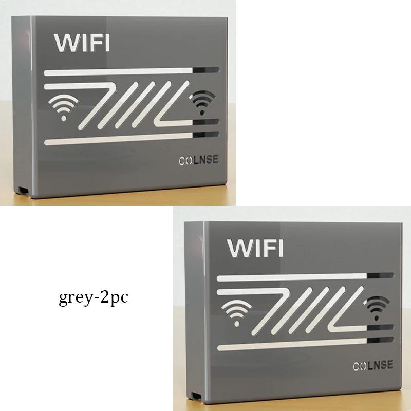Настенный беспроводной ящик для хранения WiFi с выемкой, полые стеллажи для хранения маршрутизаторов, телевизионные приставки для гостиной, бытовые принадлежности