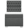 Cadre de lit avec matelas - Maison Exclusive - 90x200 cm - Gris foncé - Tête de lit incluse