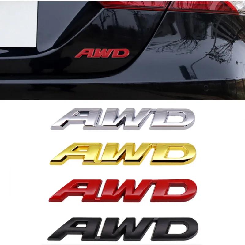 3D Металлический Логотип-Эмблема AWD Наклейка на Крыло Багажник Аксессуары Для Honda Civic CRV Subaru Mazda Toyota RAV4 Kia