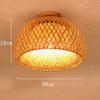 30СМ E27 Ручная работа Бохо Бамбуковая Плетеная Потолочная Лампа Традиционная Фермерская Спальня Ресторан Холл Коридор Накладной Потолочный Светильник