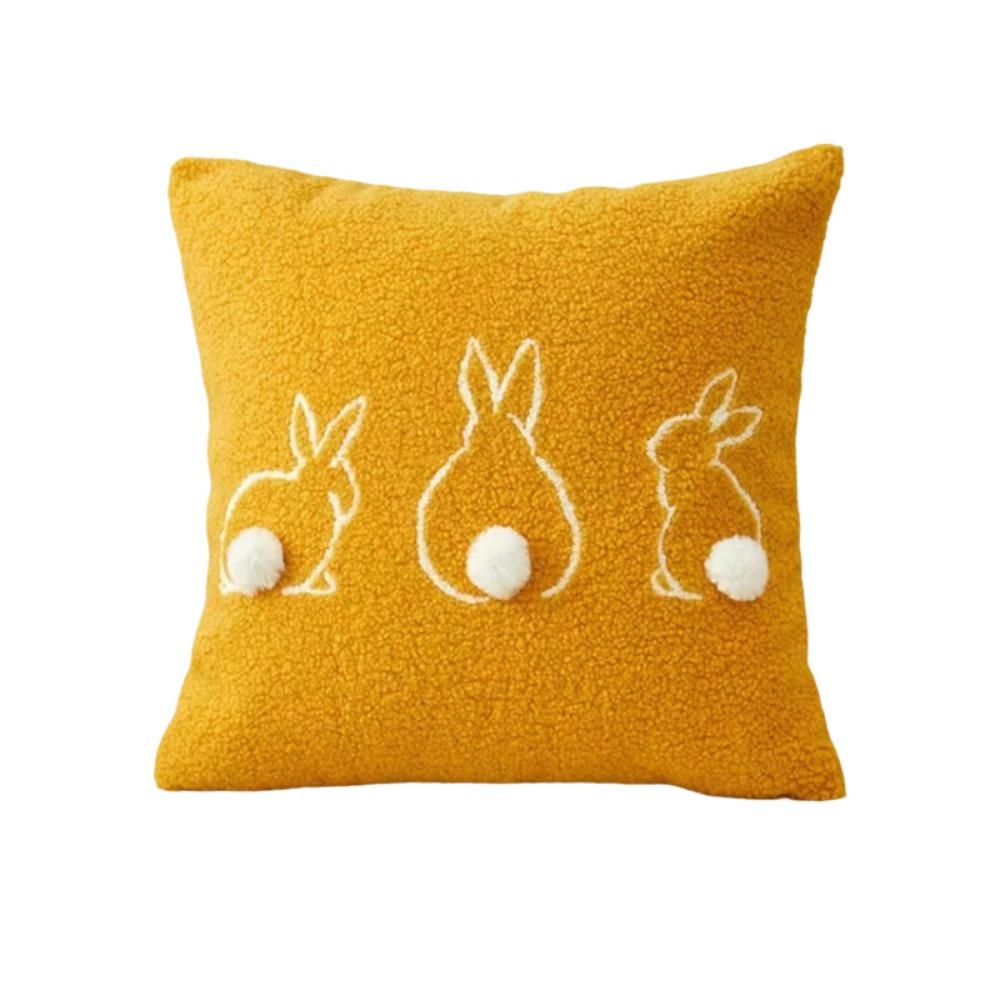 Plush Easter Bunny Pillow Cover Square/Rectangular Pillowslip Cartoon Rabbit Pillow Case Bed Room