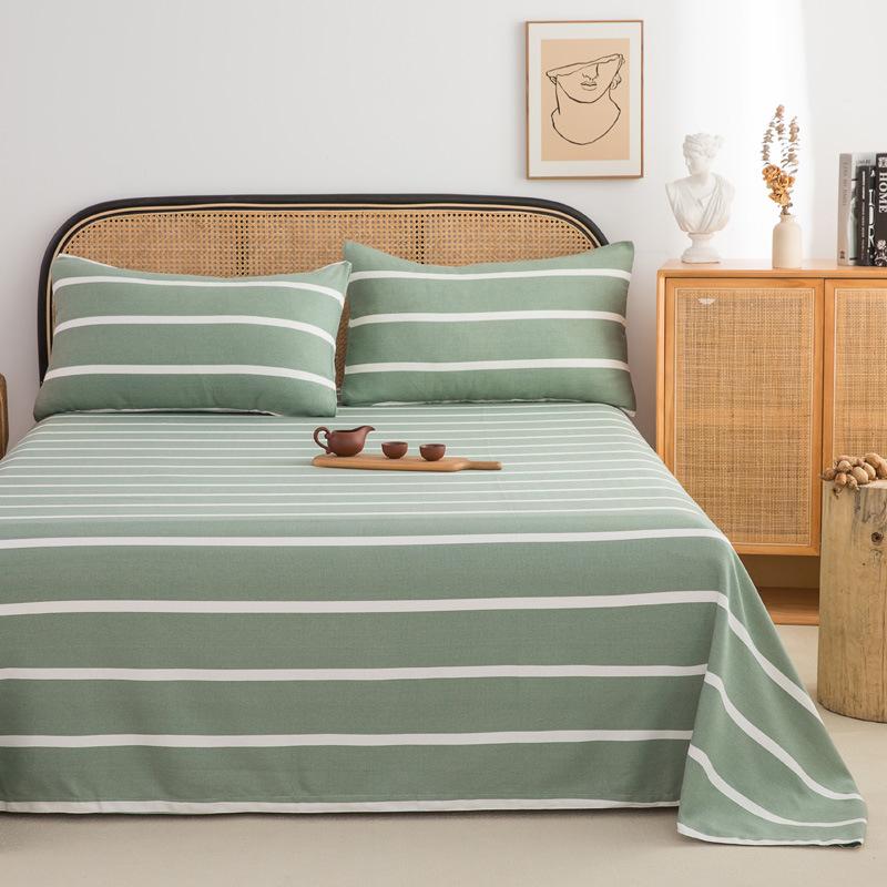 Оптовая продажа 100% хлопок старые грубые тканые простыни чистый хлопок кан одинарный комплект из трех предметов одинарная мягкая циновка студенческое общежитие циновка