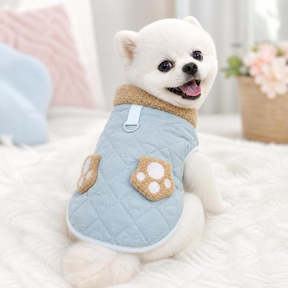 Windproof Dog Warm Clothes Plush Dog Bodysuit Fashion Dog Hiking Jacket Puppy