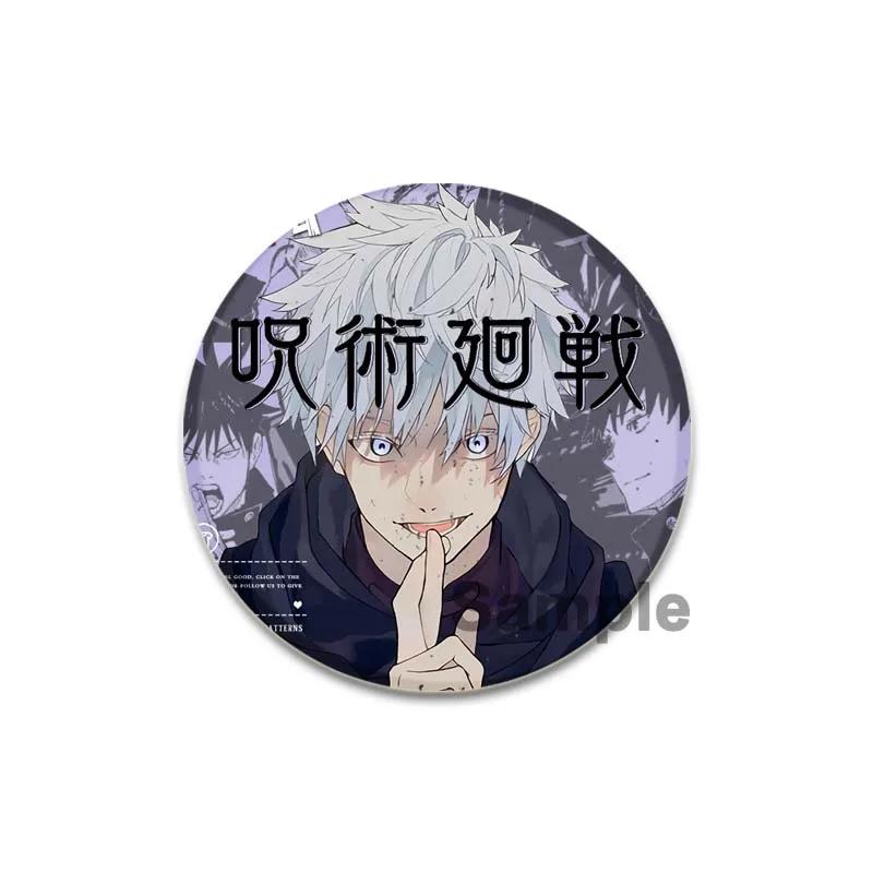 32/44/58mm Cute Anime Style Jujutsu Kaisen Brooch Satoru Gojou Cosplay Comic Button Pins Clothes Backpacks Cartoon Badge Jewelry Accessorie