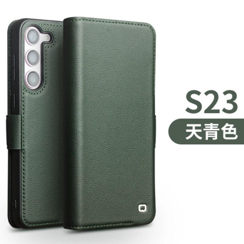 Leather Flip Case Galaxy S24 Ultra S22 S25U - Shockproof Full Protection Business Cover