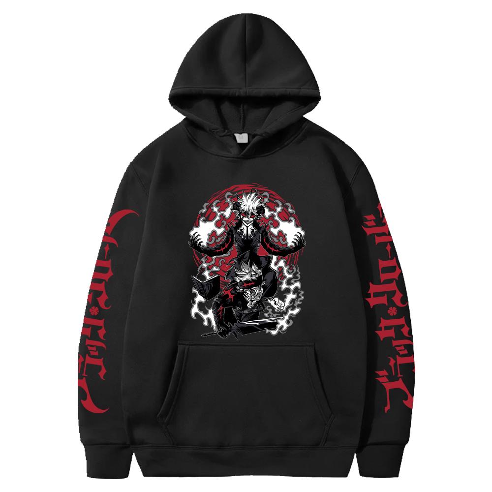 Anime Black Clover Asta Graphic Print Hooded Men Women Zipper Hoodies Casual Loose Sweatshirt Harajuku Unisex Zip Up Jacket