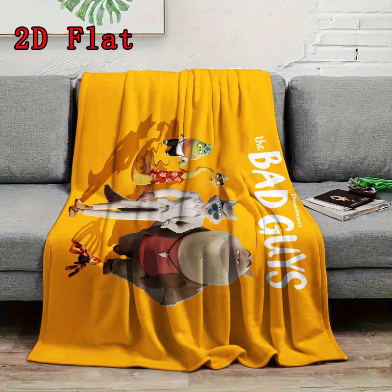 The Bad Guys 2D Flat Pattern Flannel Blanket High quality All Seasons Warmth and Comfort Perfect for Christmas Gifts.PMT0914358