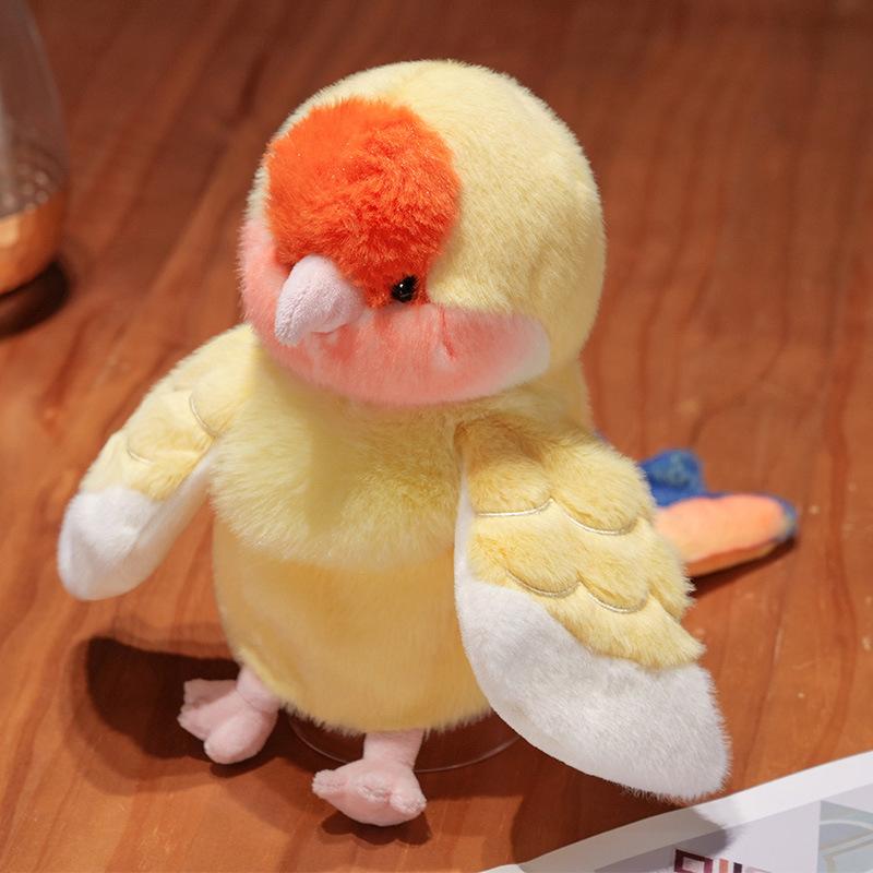 Cute Simulated Parrot Hand Puppet Doll Bird Plush Toy Doll Children Comfort Doll Interactive Game Gift