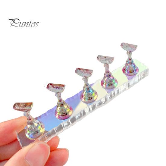 Manicure Tips 1 Set Magnetic Nail Stand Sparkling Vibrant Color Smooth Edge Detachable Present Storage Holder Art Practice Training Display for Salon