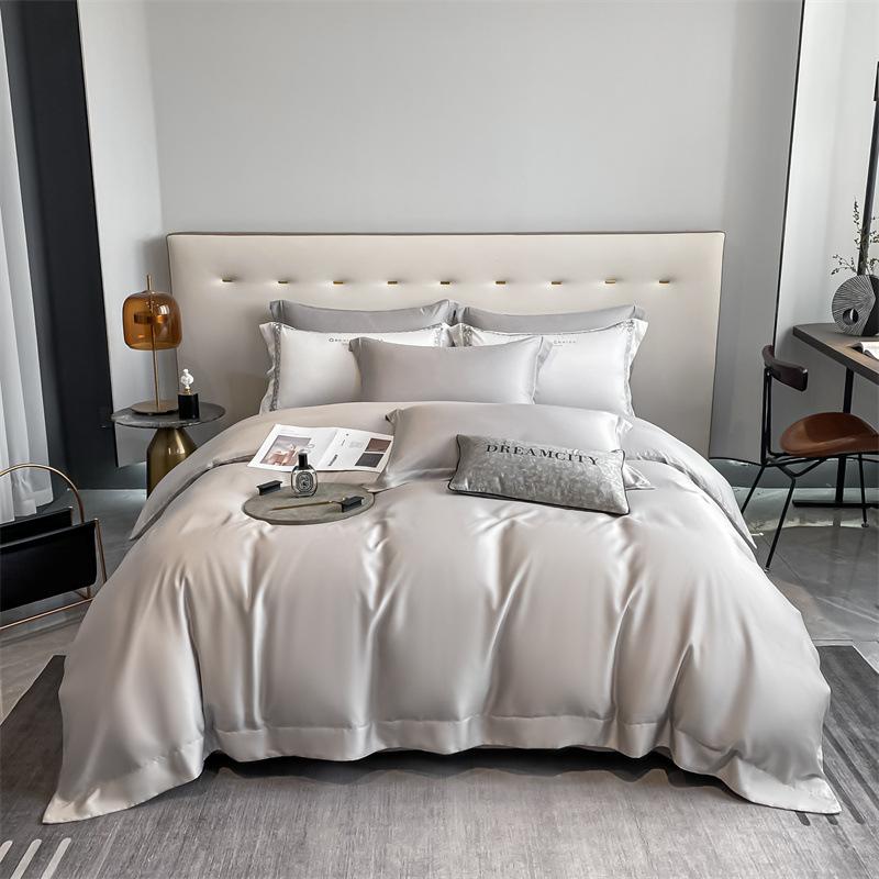 Набор из четырех предметов Lenzing Tencel Cool, 100 нитей, мытые однотонные пододеяльники