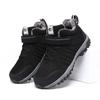 Thickened Walking Shoes Men Winter Lace-Up High Top Warm Plush Non-Slip Casual Cotton Shoes Unisex Waterproof Suede Surface