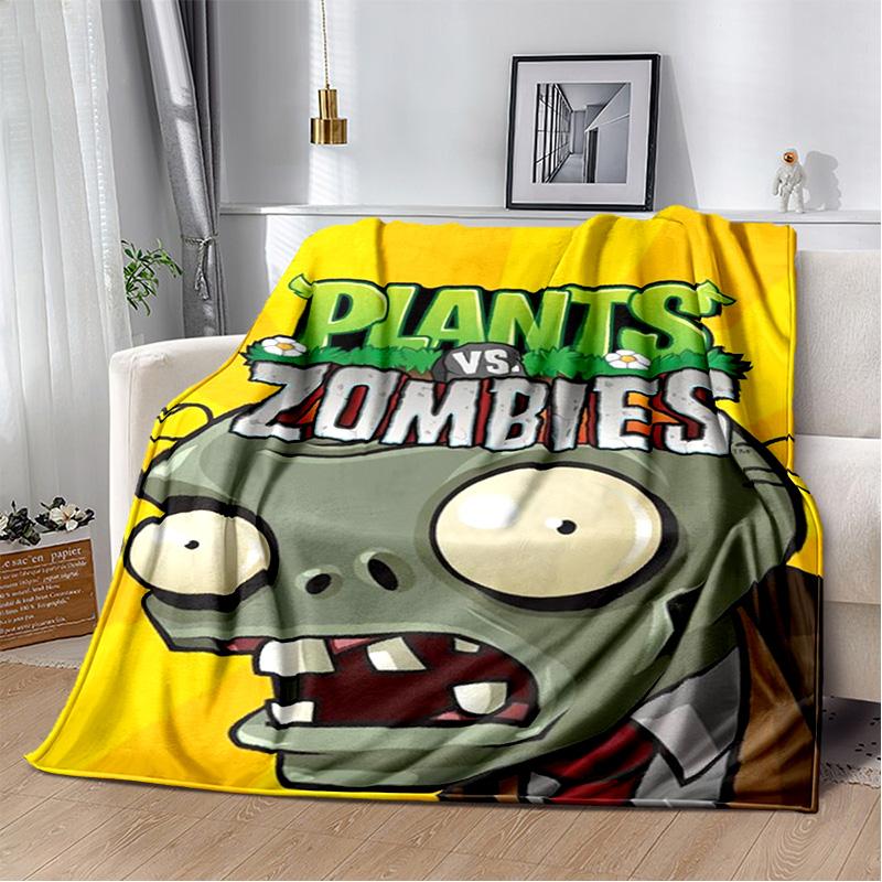 P-Растения против. Игровое одеяло Z-Zombies для дивана, офиса, для сна, с изображением горохострела, для студенческого общежития, покрывало на кровать, настраиваемое