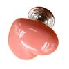 Heart Shape Ceramic Door Knob Drawer Cupboard Wardrobe Furniture Pull Handle (Red, S)