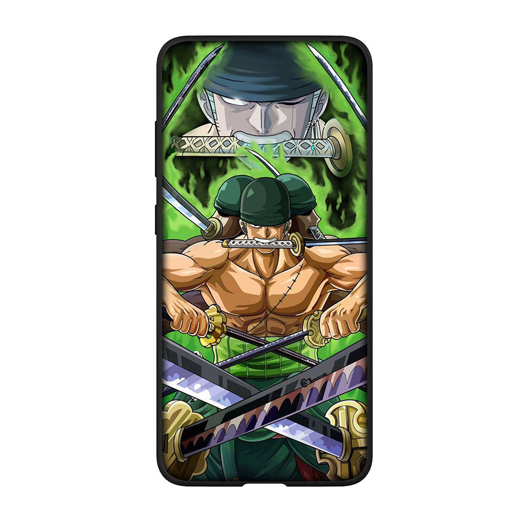 For Samsung Galaxy S24 S23 iPhone 16 15 14 Xiaomi Redmi Note 13 12 11 8Plus 9 Pro Max X XR Phone Case Lovely Roronoa Zoro One Piece Luffy OPPO Huawei